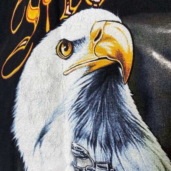 Ride Free Motorcycle T-Shirt Double Sided Eagle - Picture 3 of 11